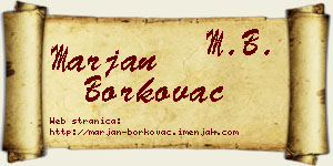 Marjan Borkovac vizit kartica